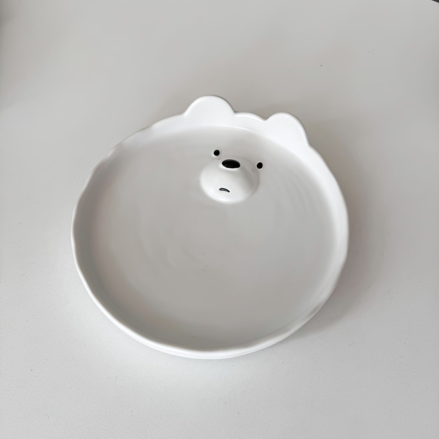white bear plate and mug