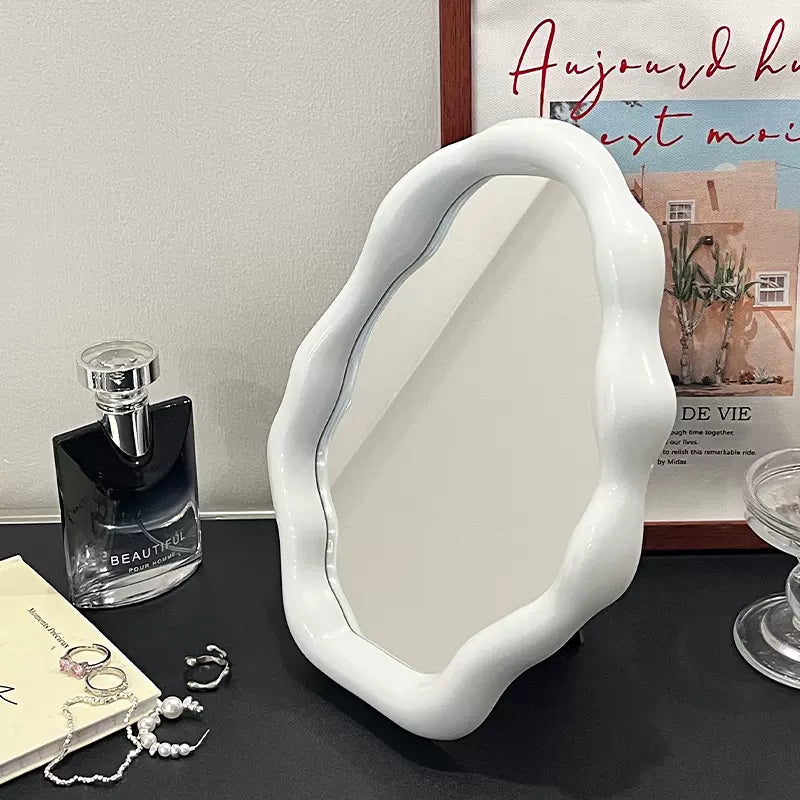 Purple framed mirror