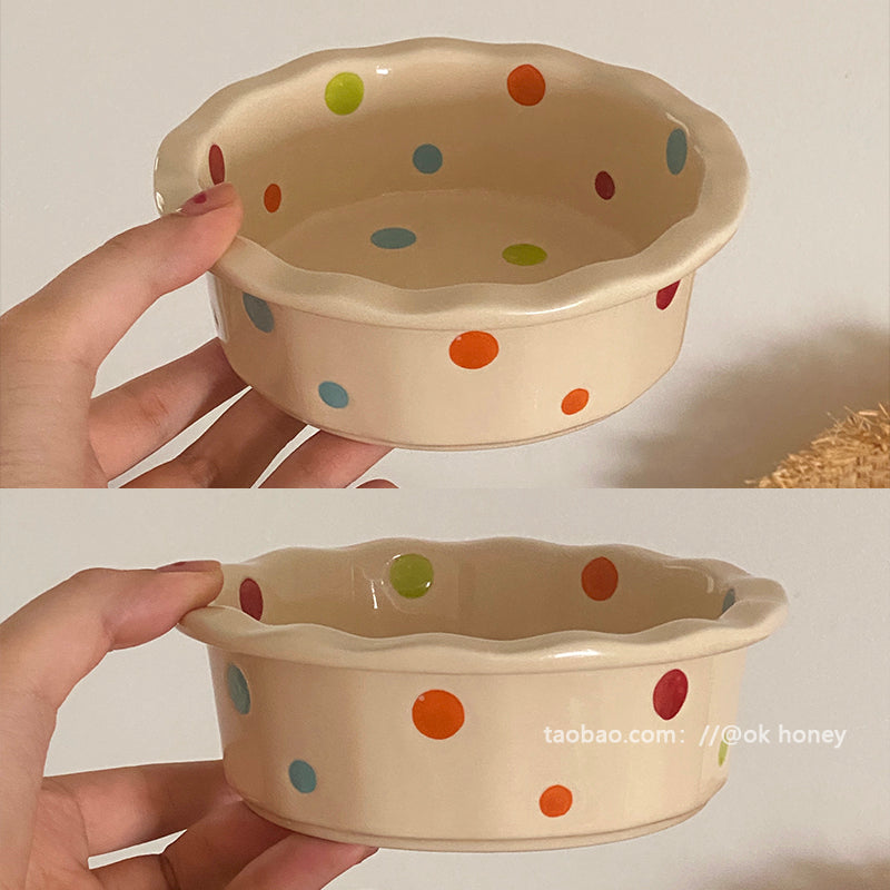rainbow dot bowl