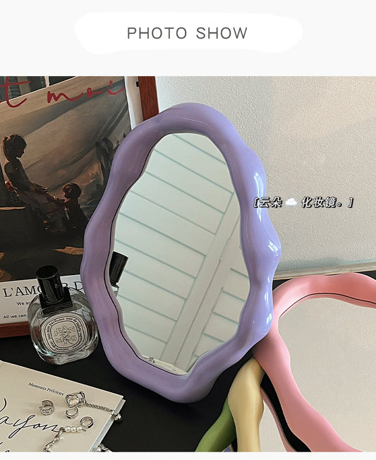 Purple framed mirror